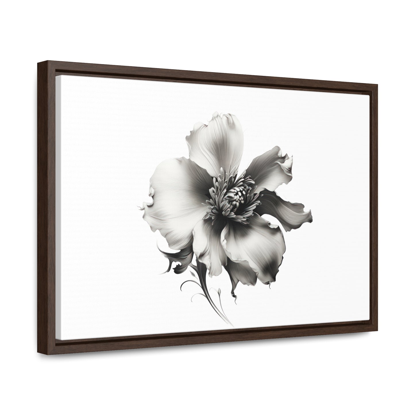 Monochrome Blossom Gallery Canvas Wraps, Horizontal Frame