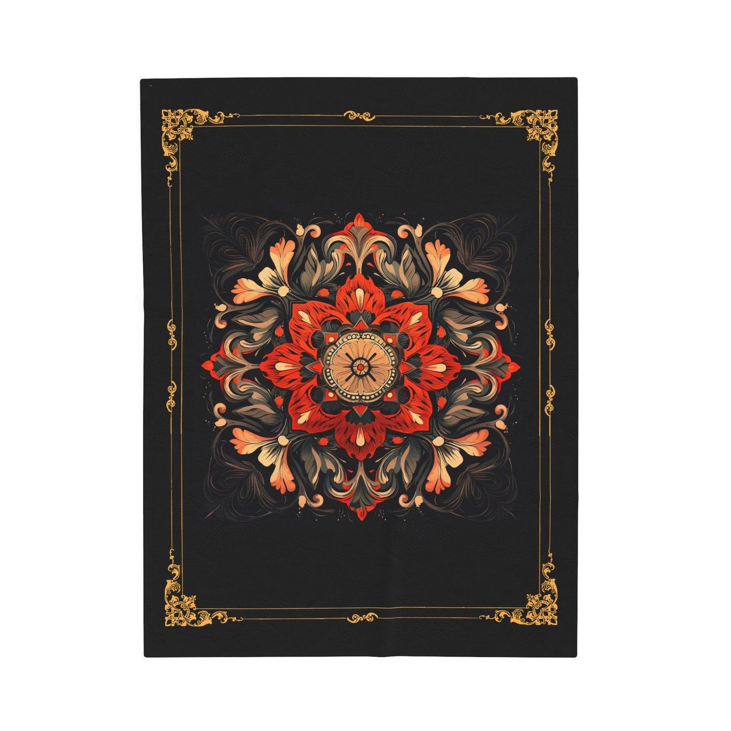 Abstract Bloom Velveteen Plush Blanket
