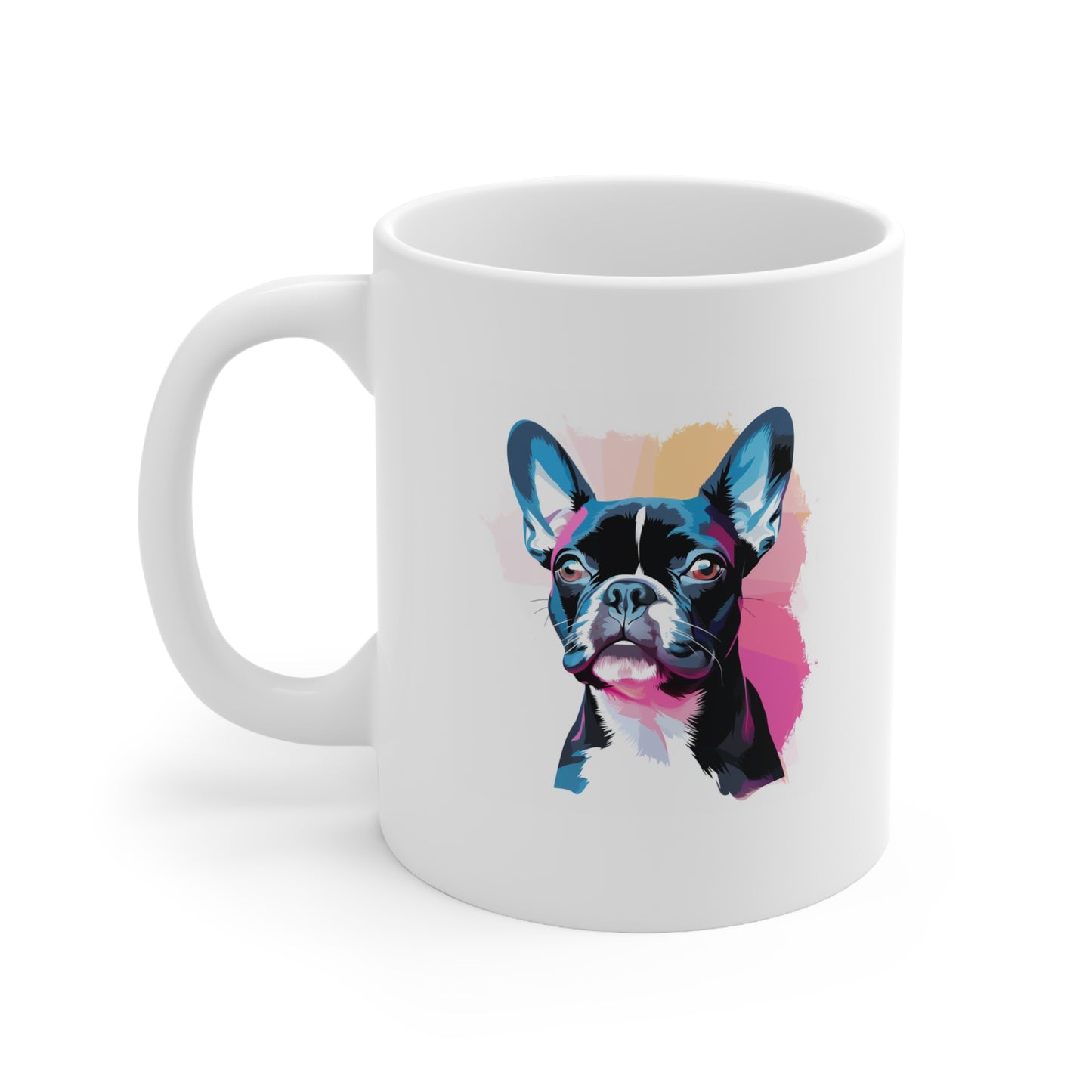 Boston Terrier Silhouette Ceramic Mug 11oz