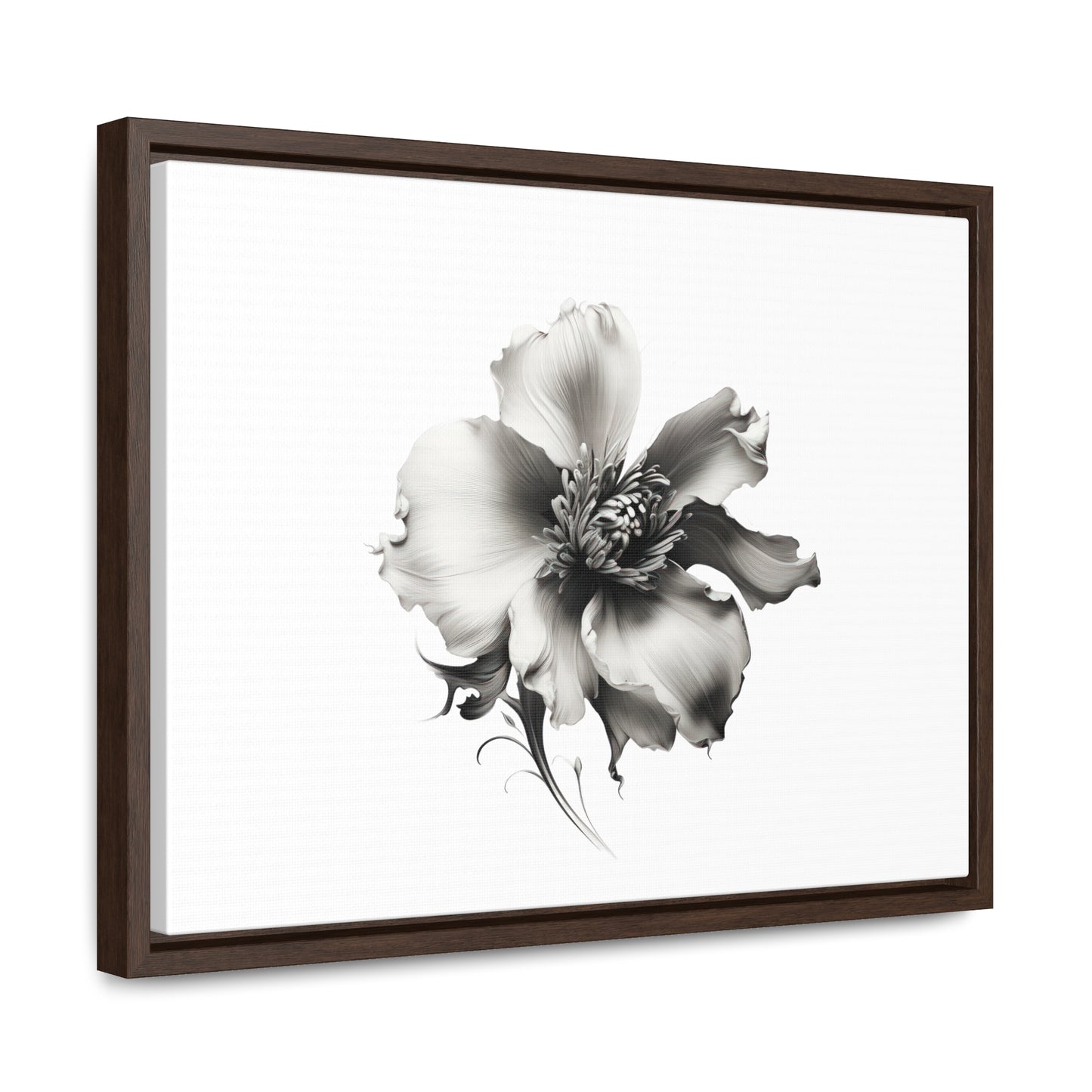 Monochrome Blossom Gallery Canvas Wraps, Horizontal Frame