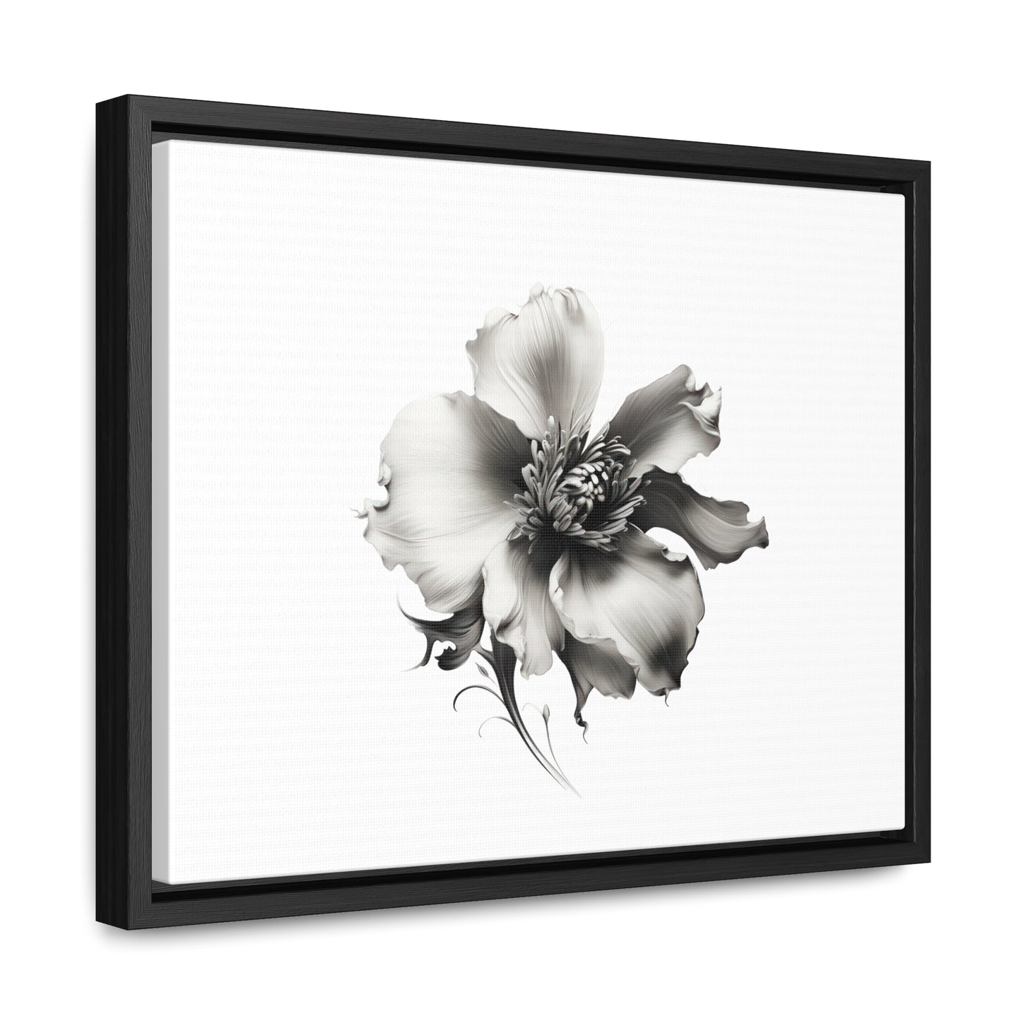 Monochrome Blossom Gallery Canvas Wraps, Horizontal Frame