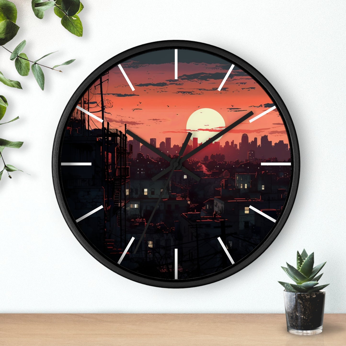 Cityscape Wall Clock - Design 3