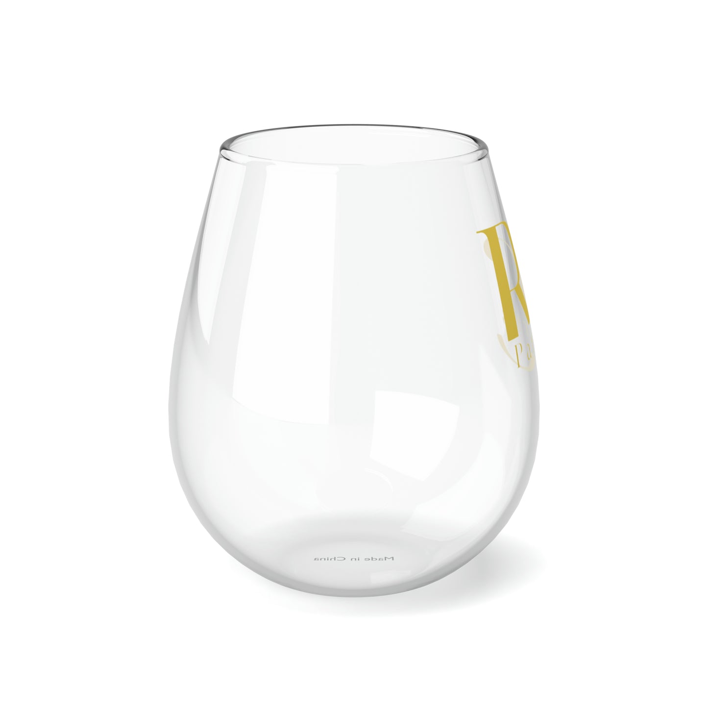 River City Patterns Stemless Wine Glass, 11.75oz