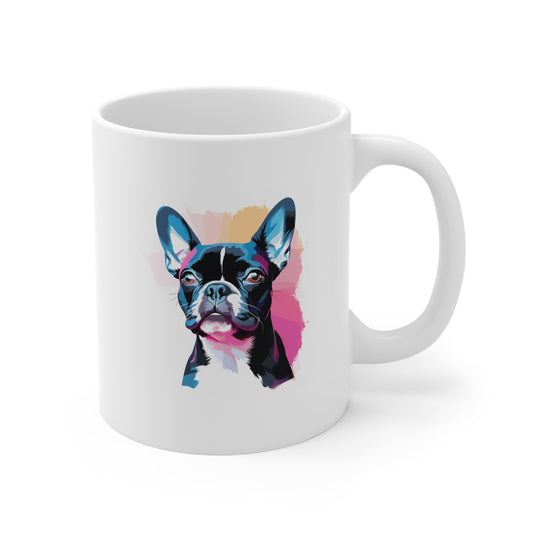 Boston Terrier Silhouette Ceramic Mug 11oz