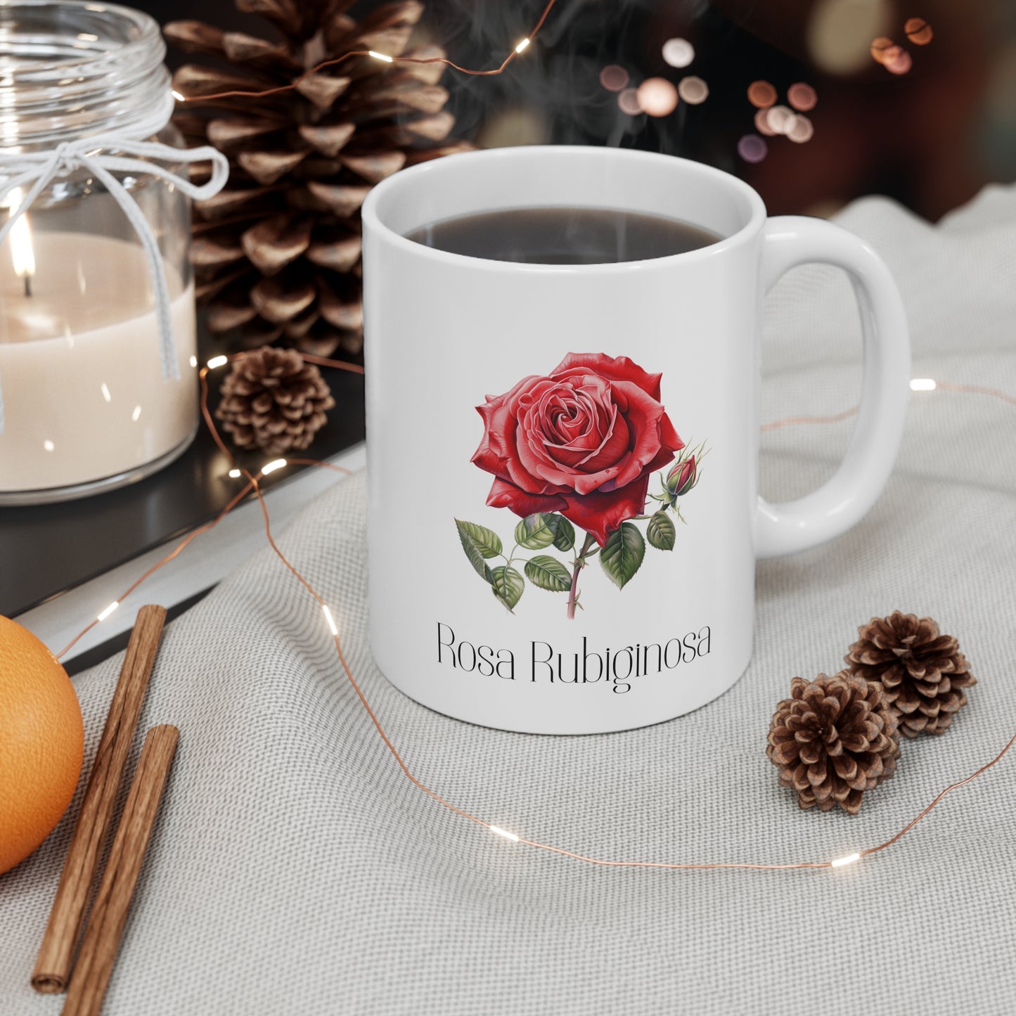 Rose Ceramic Mug 11oz