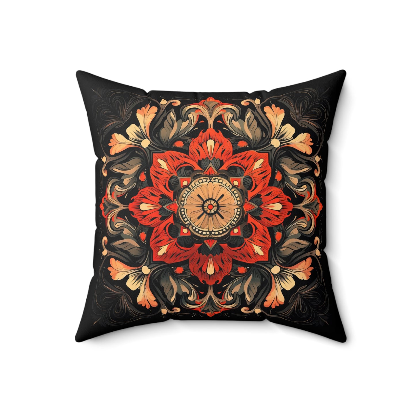 Abstract Blossom Spun Polyester Square Pillow