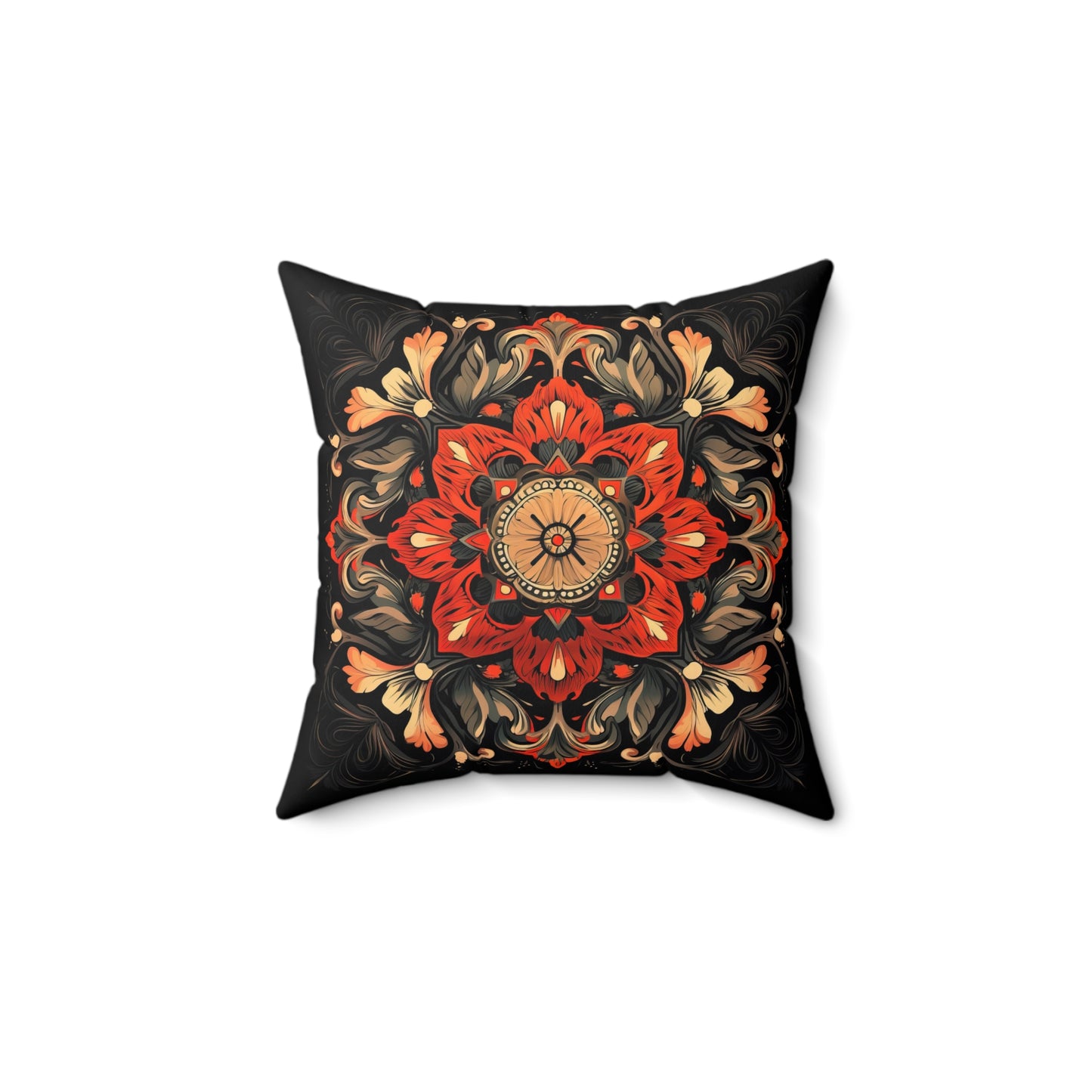 Abstract Blossom Spun Polyester Square Pillow