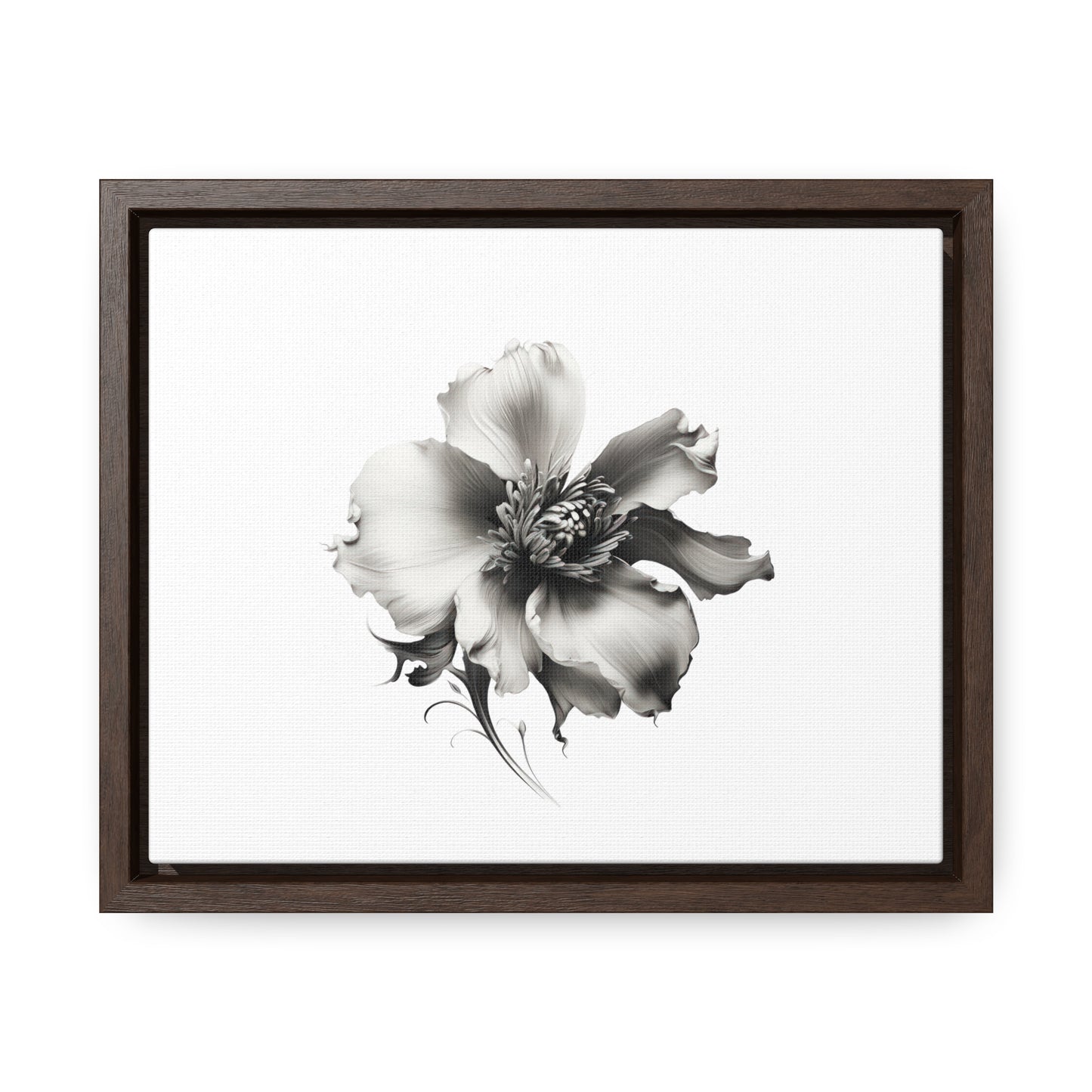 Monochrome Blossom Gallery Canvas Wraps, Horizontal Frame