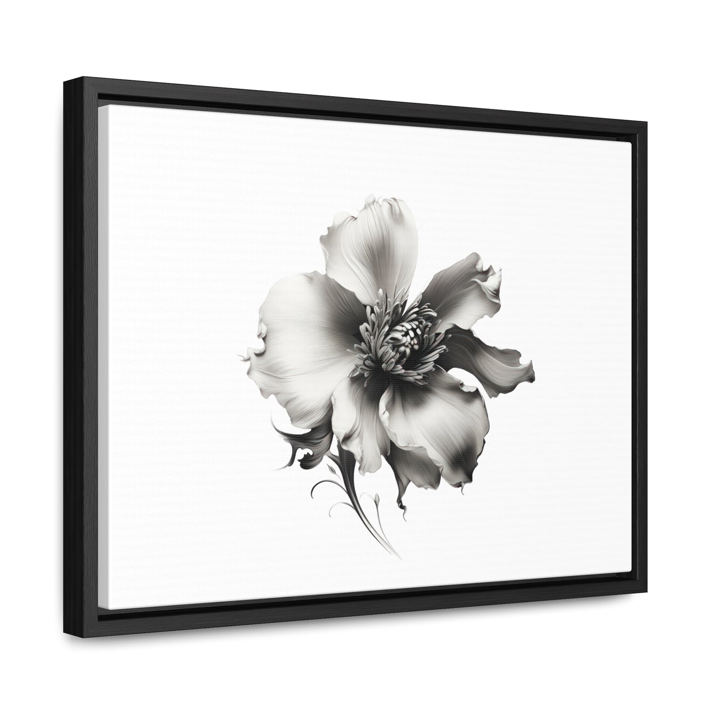 Monochrome Blossom Gallery Canvas Wraps, Horizontal Frame