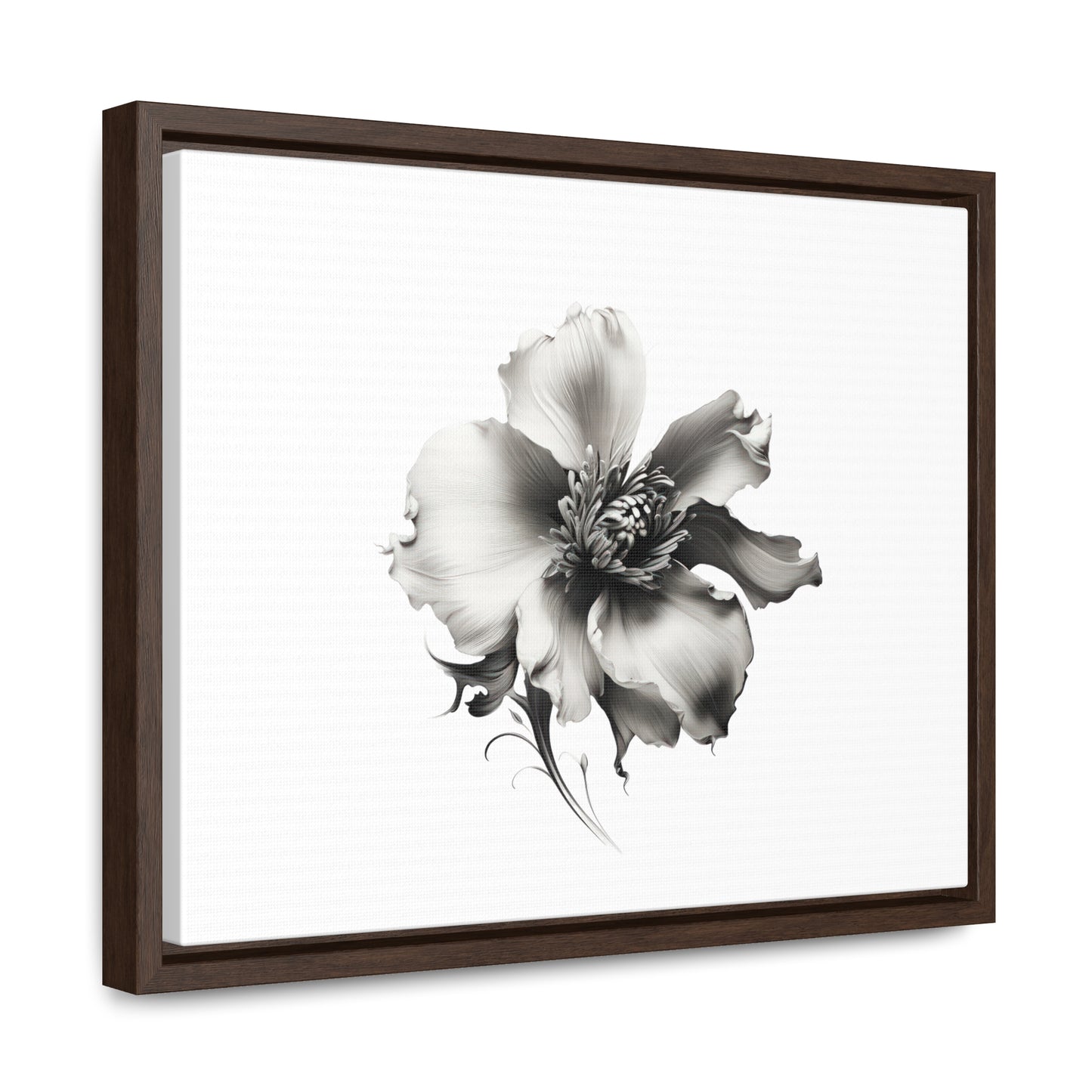 Monochrome Blossom Gallery Canvas Wraps, Horizontal Frame