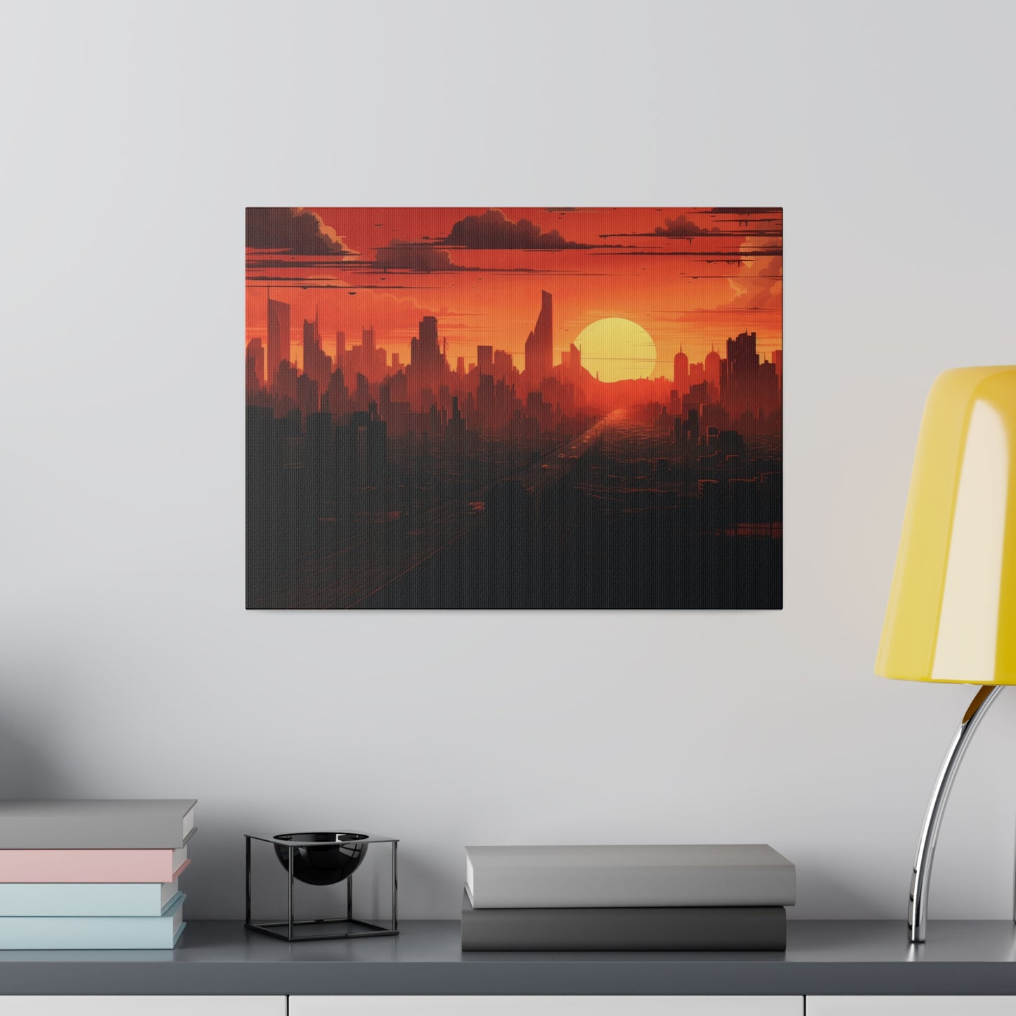 Cityscape Design 3, Matte Canvas, Stretched, 0.75"