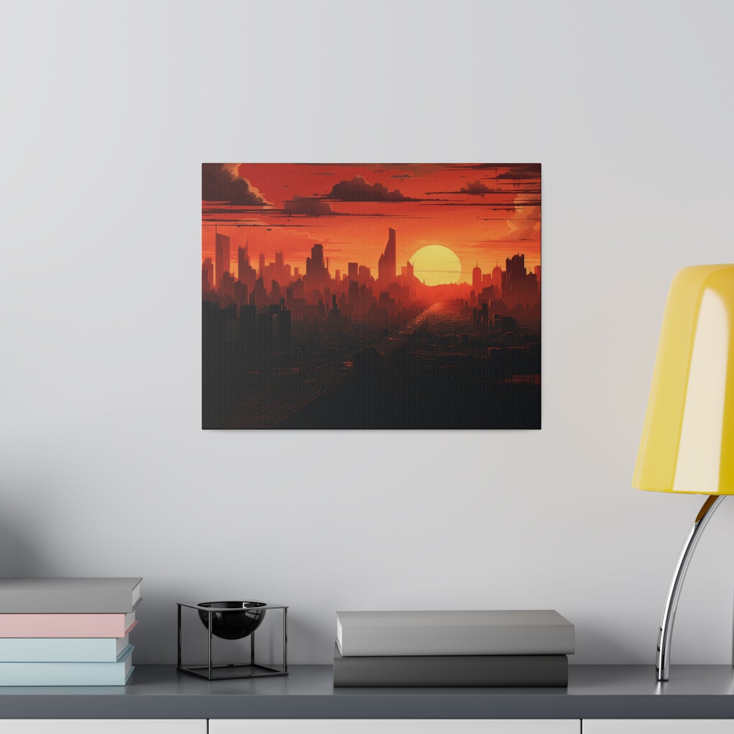 Cityscape Design 3, Matte Canvas, Stretched, 0.75"