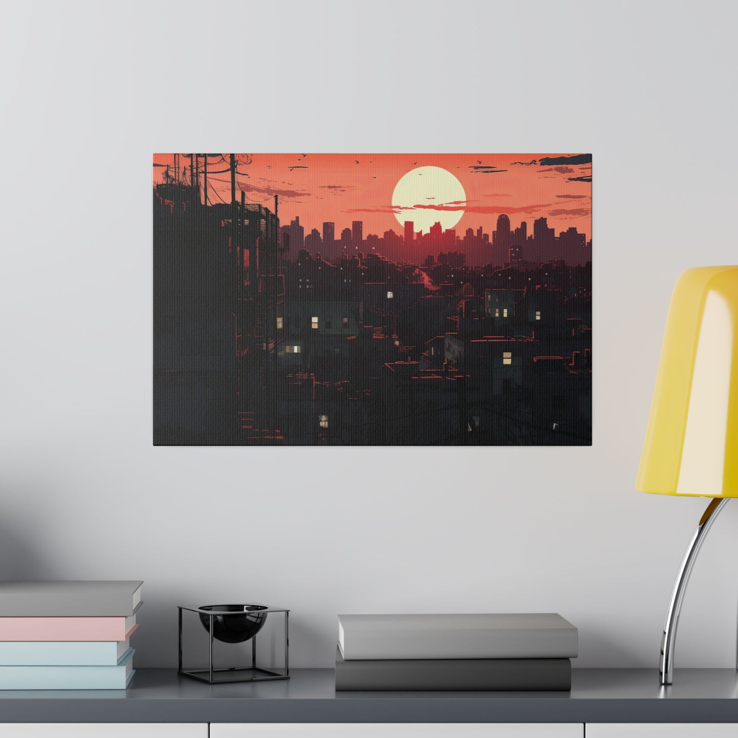 Cityscape Design 2, Matte Canvas, Stretched, 0.75"