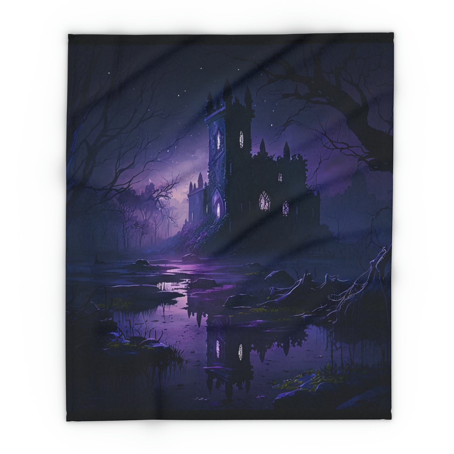 Spooky Castle Halloween Arctic Fleece Blanket