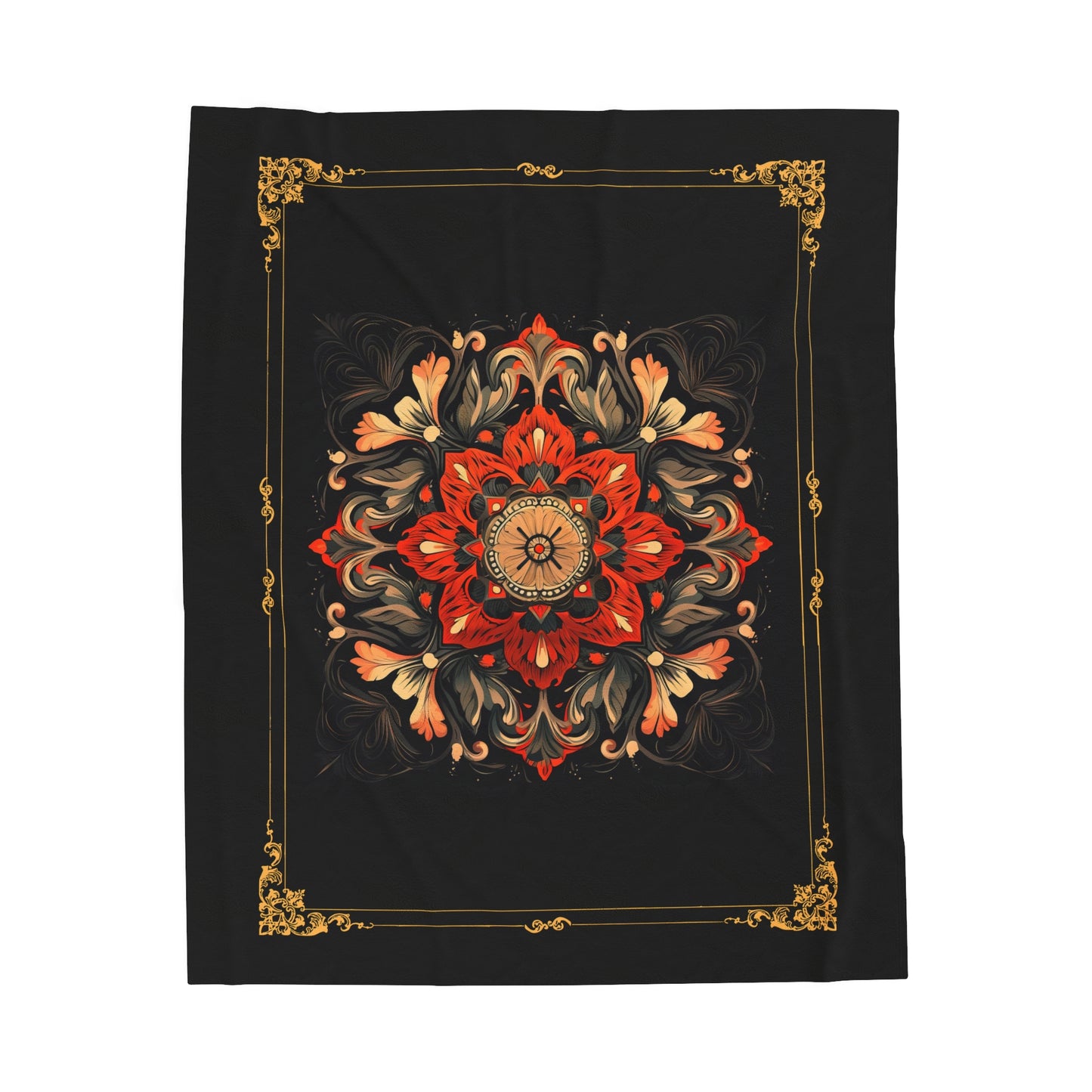 Abstract Bloom Velveteen Plush Blanket