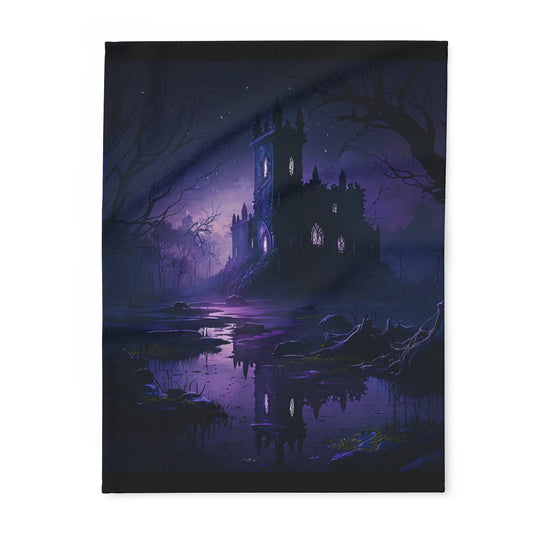 Spooky Castle Halloween Arctic Fleece Blanket