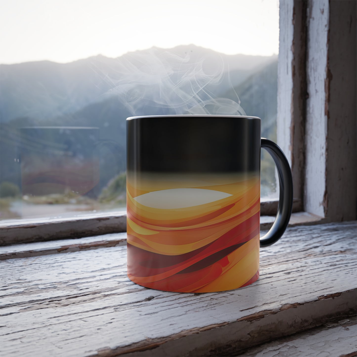 "Warm Sunset Abstract" Magic Mug, 11oz