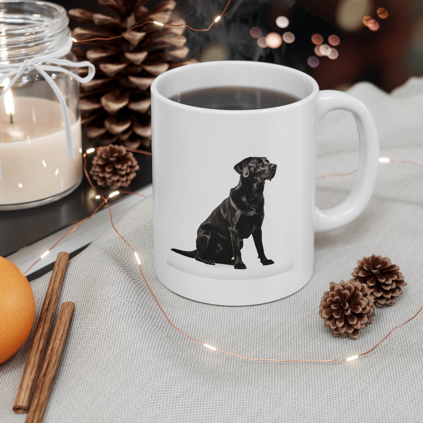 Dog Mug, Labrador Retriever Silhouette, 11oz