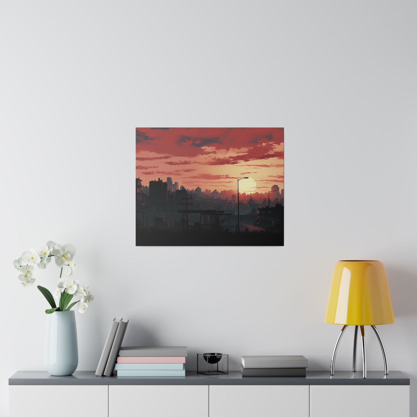 Cityscape Design 1, Matte Canvas, Stretched, 0.75"