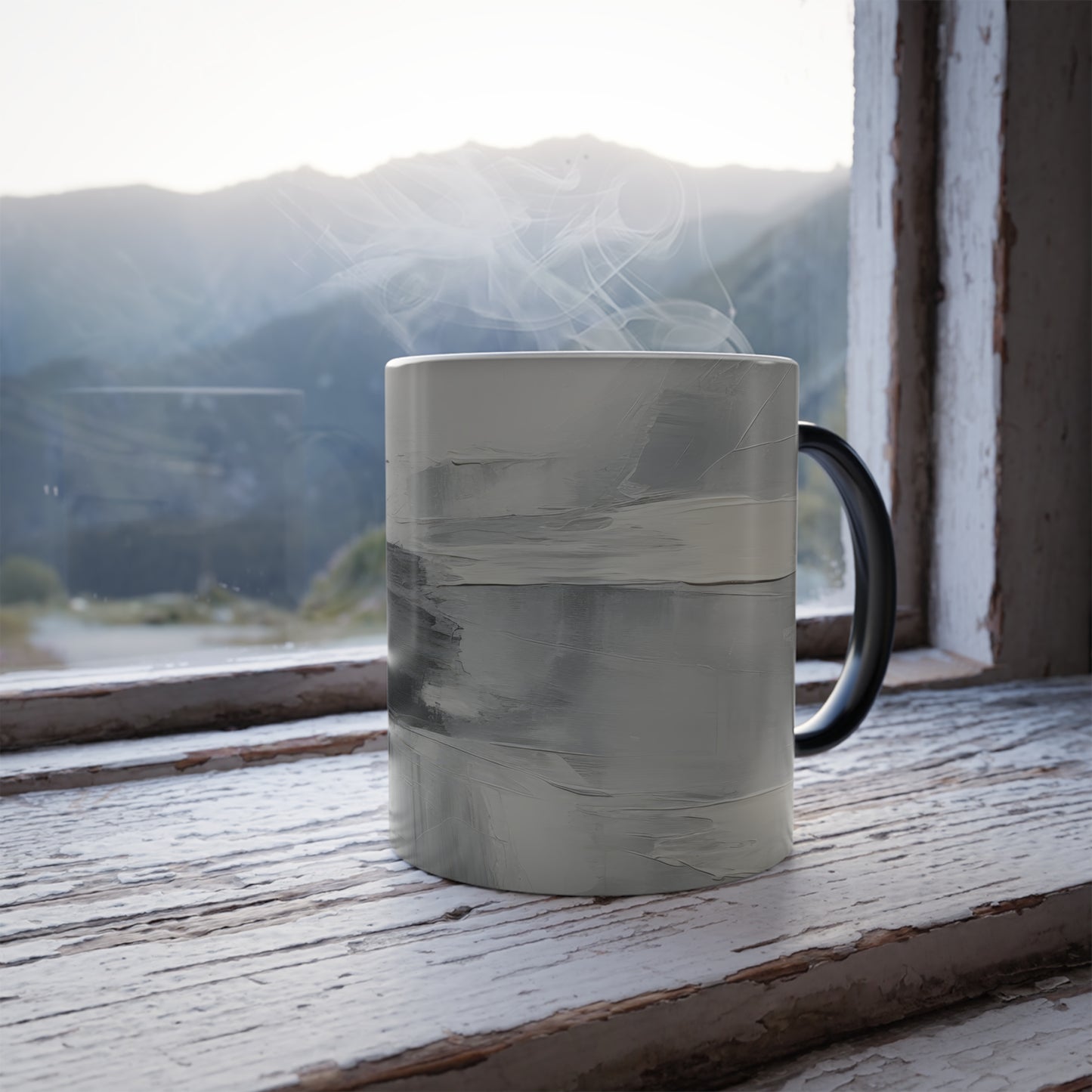 "Greyscale Abstract" Magic Mug, 11oz