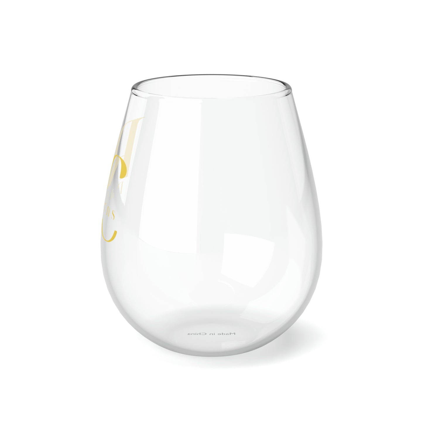 River City Patterns Stemless Wine Glass, 11.75oz