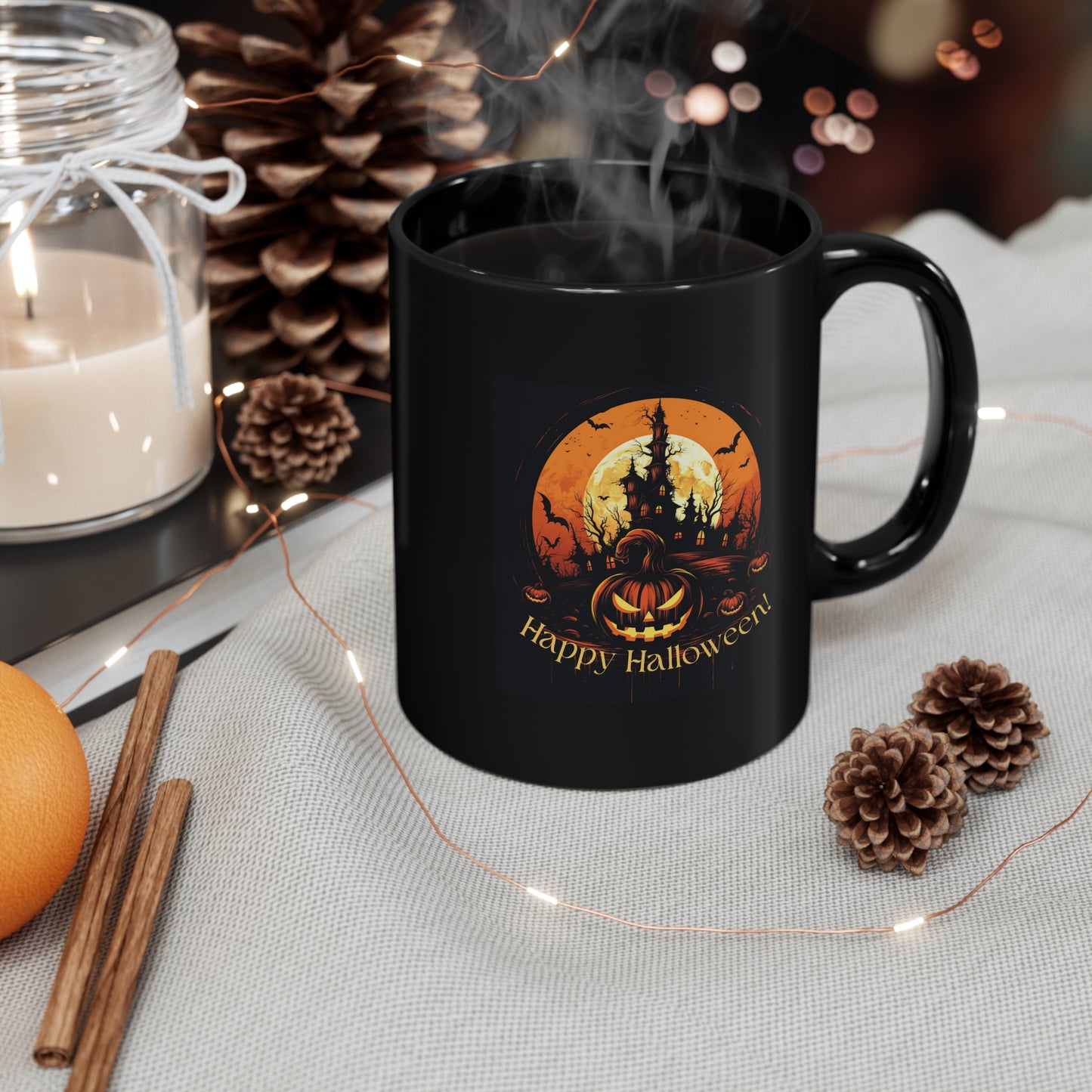 Happy Halloween Mug 11oz Black Mug