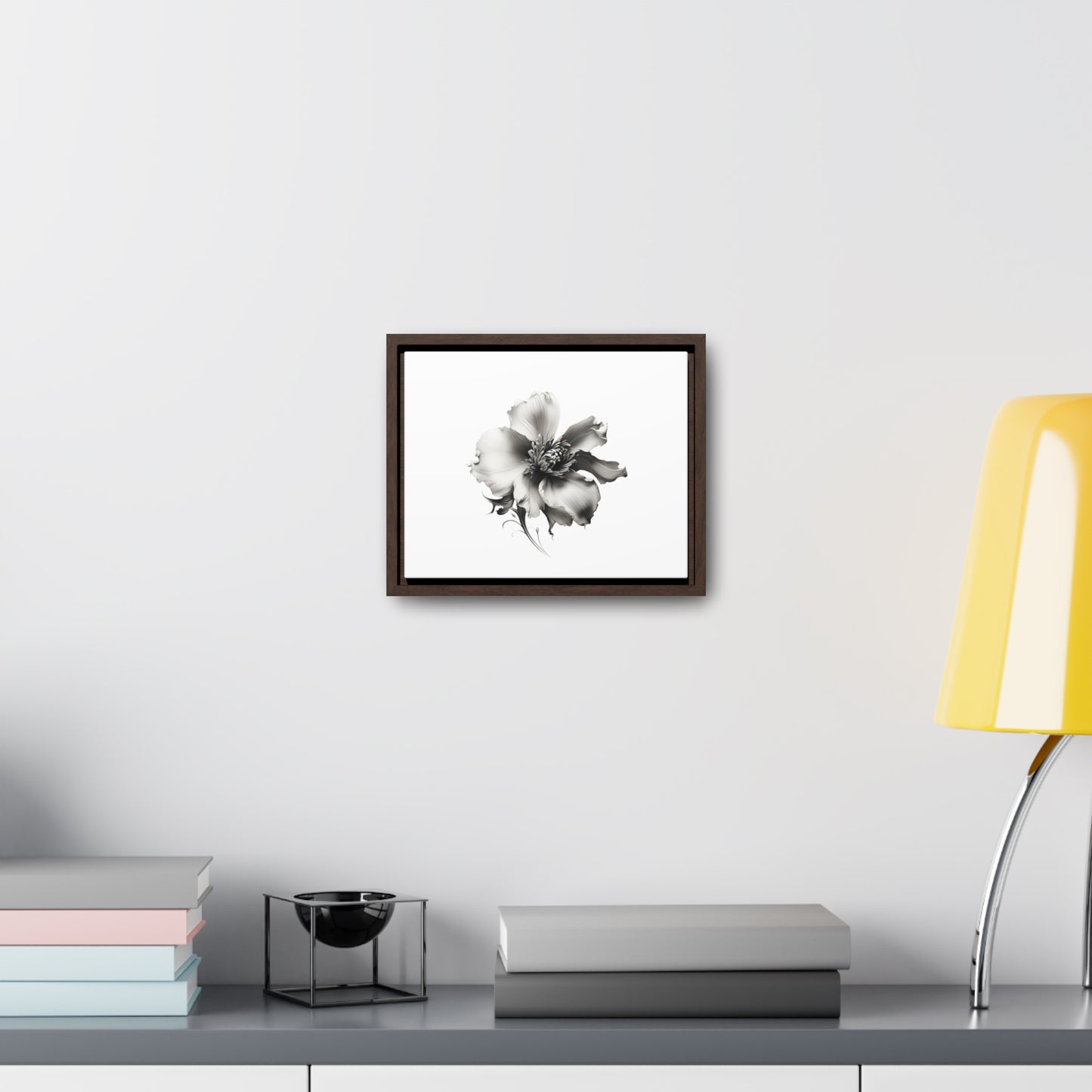 Monochrome Blossom Gallery Canvas Wraps, Horizontal Frame