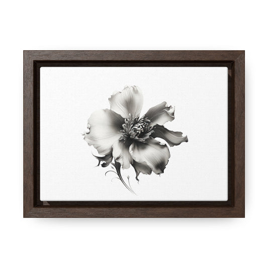 Monochrome Blossom Gallery Canvas Wraps, Horizontal Frame