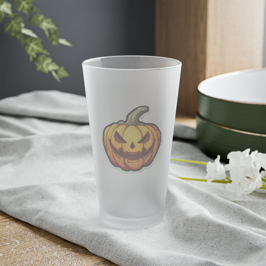 Jack 'o Lantern Frosted Pint Glass, 16oz