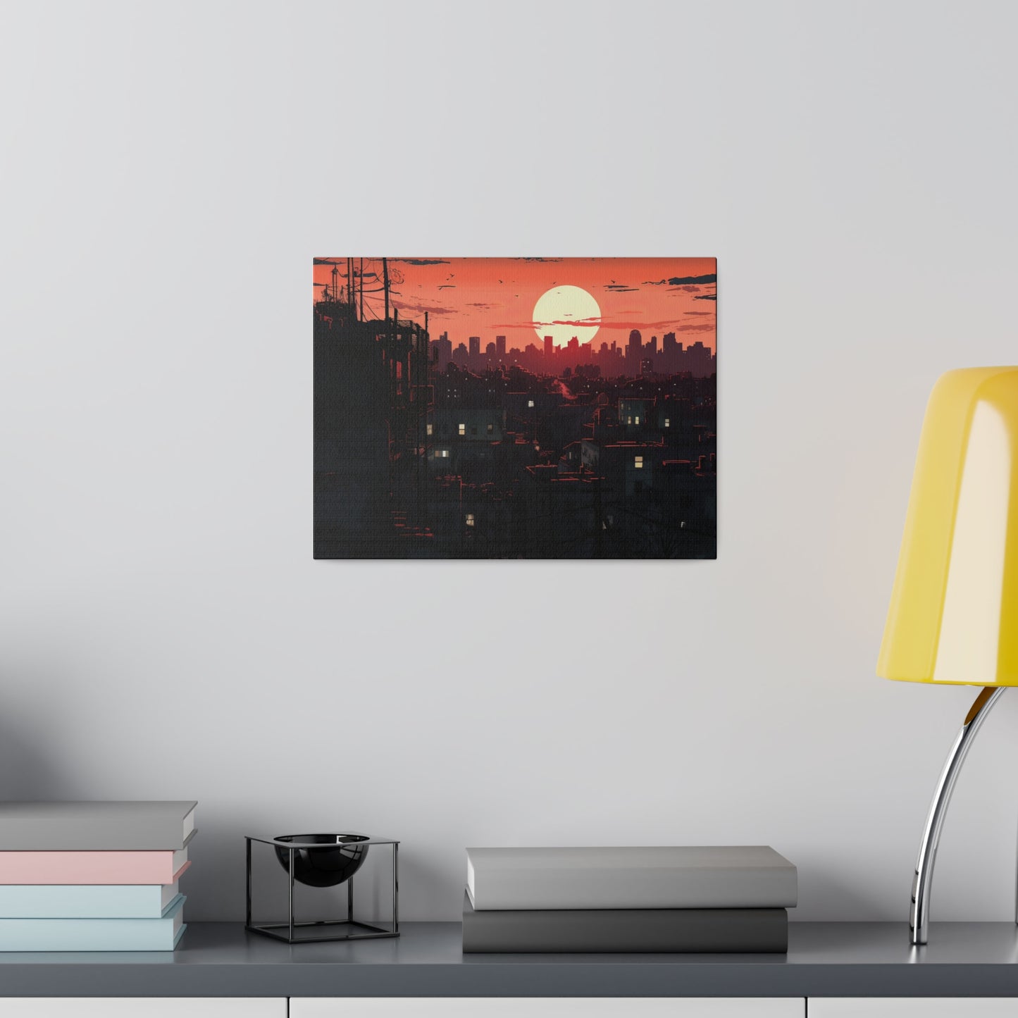 Cityscape Design 2, Matte Canvas, Stretched, 0.75"