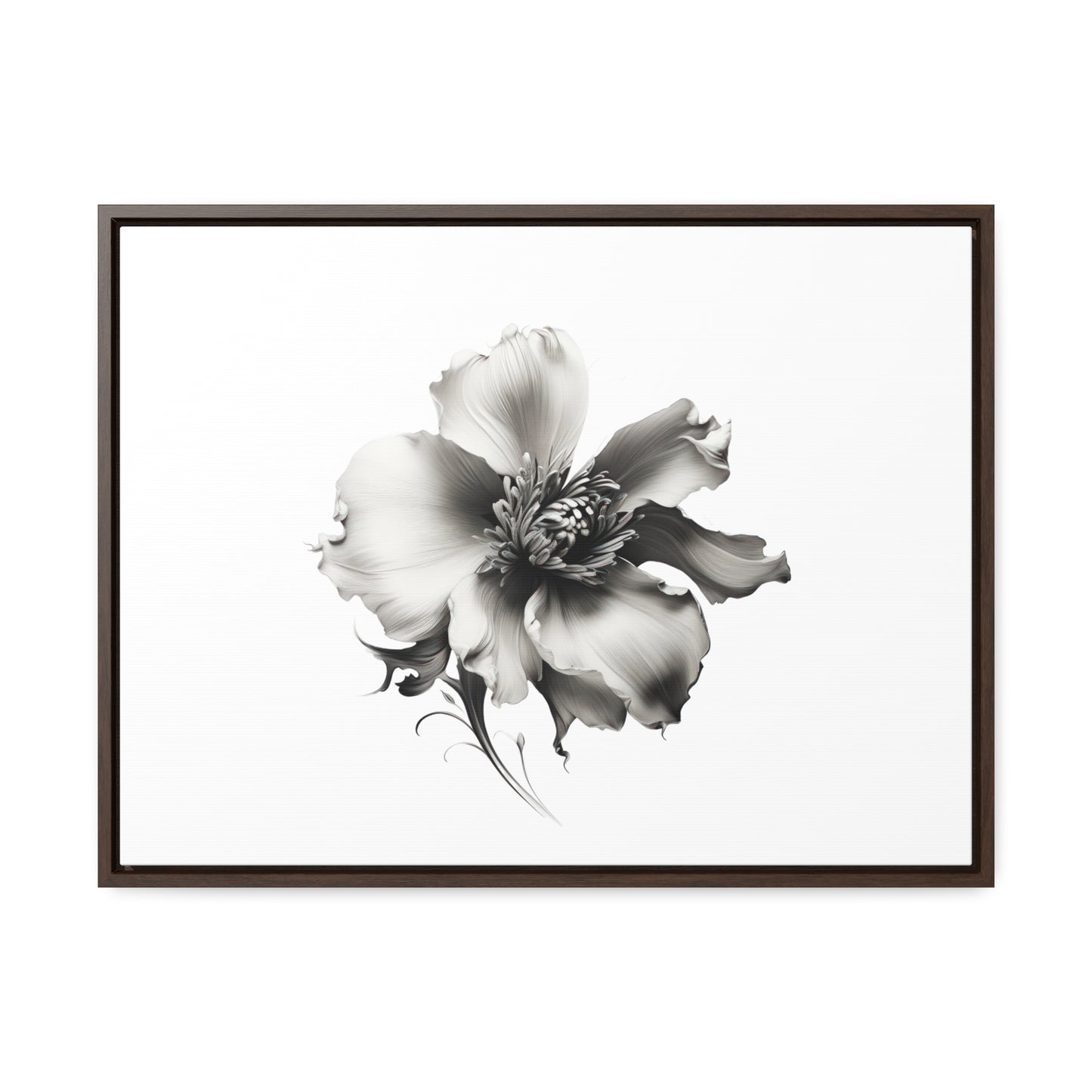 Monochrome Blossom Gallery Canvas Wraps, Horizontal Frame