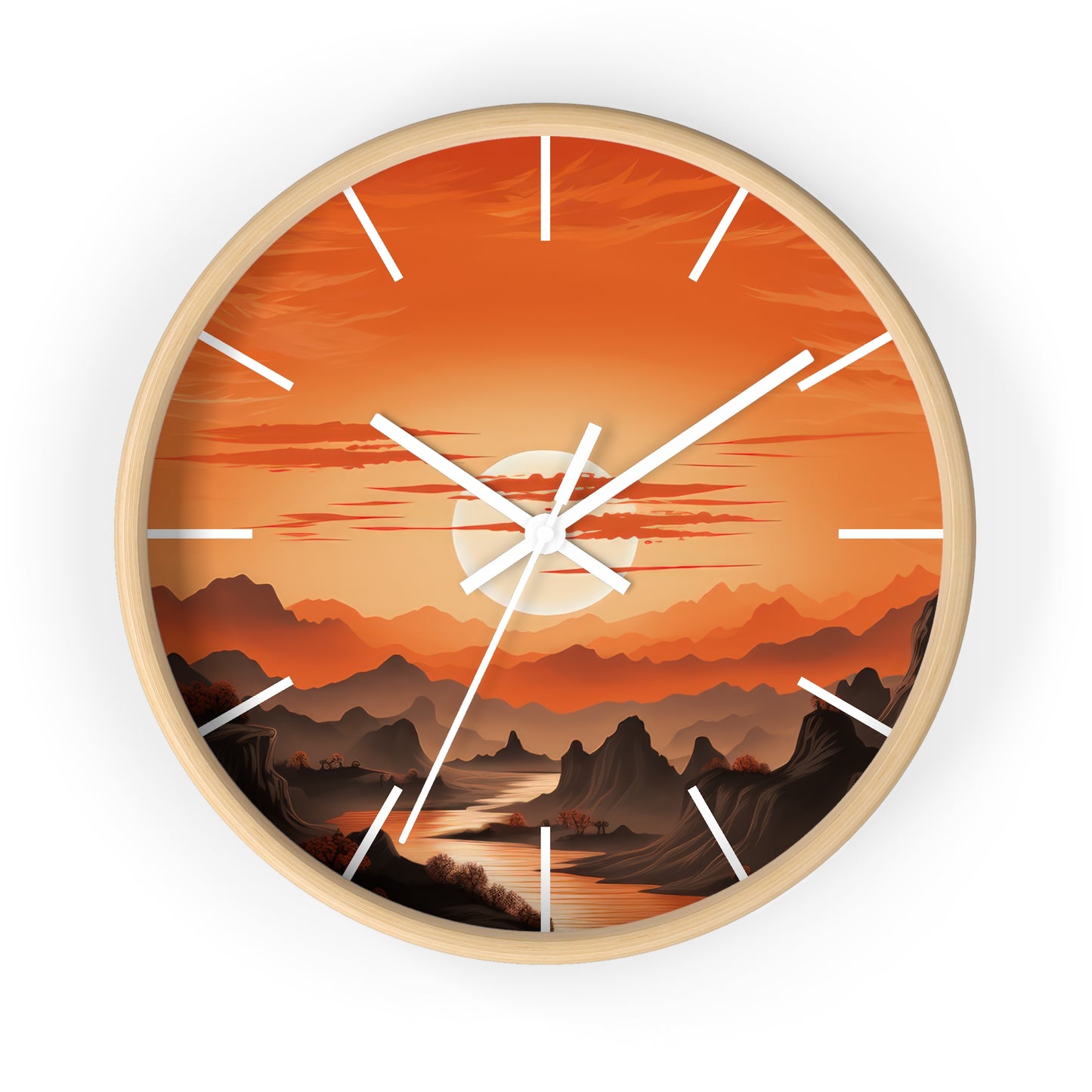 Warm Sunset Wall Clock