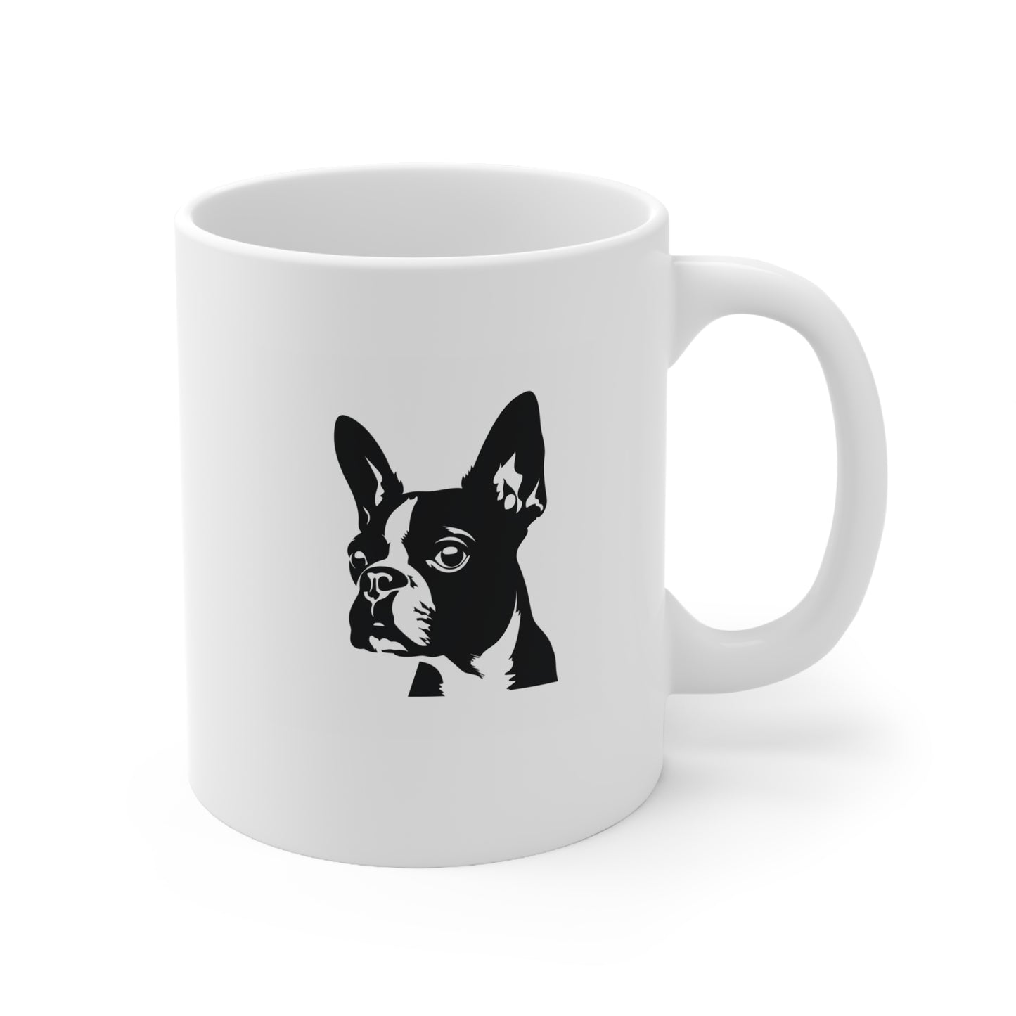 Boston Terrier Silhouette Ceramic Mug 11oz
