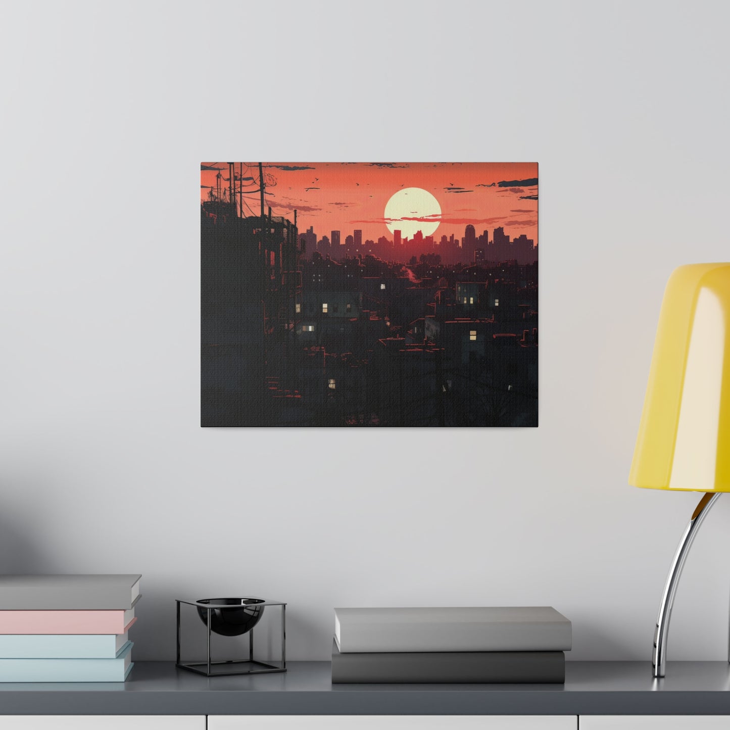 Cityscape Design 2, Matte Canvas, Stretched, 0.75"