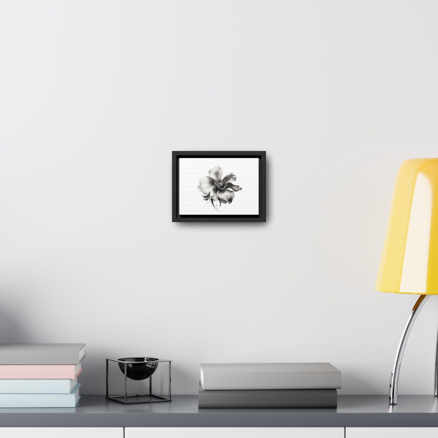 Monochrome Blossom Gallery Canvas Wraps, Horizontal Frame