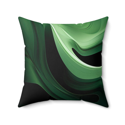 "Verdant Green" Spun Polyester Square Pillow