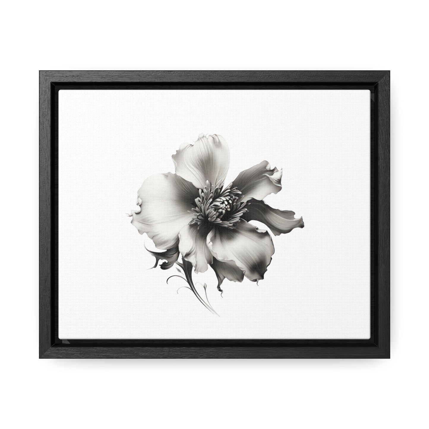 Monochrome Blossom Gallery Canvas Wraps, Horizontal Frame