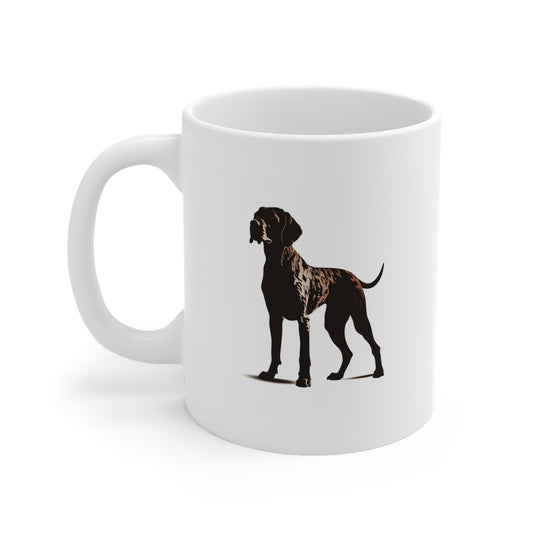 Dog Mug, German Shorthair Pointer Silhouette, 11oz