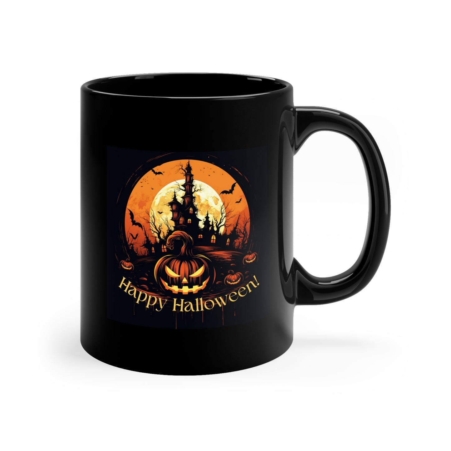 Happy Halloween Mug 11oz Black Mug