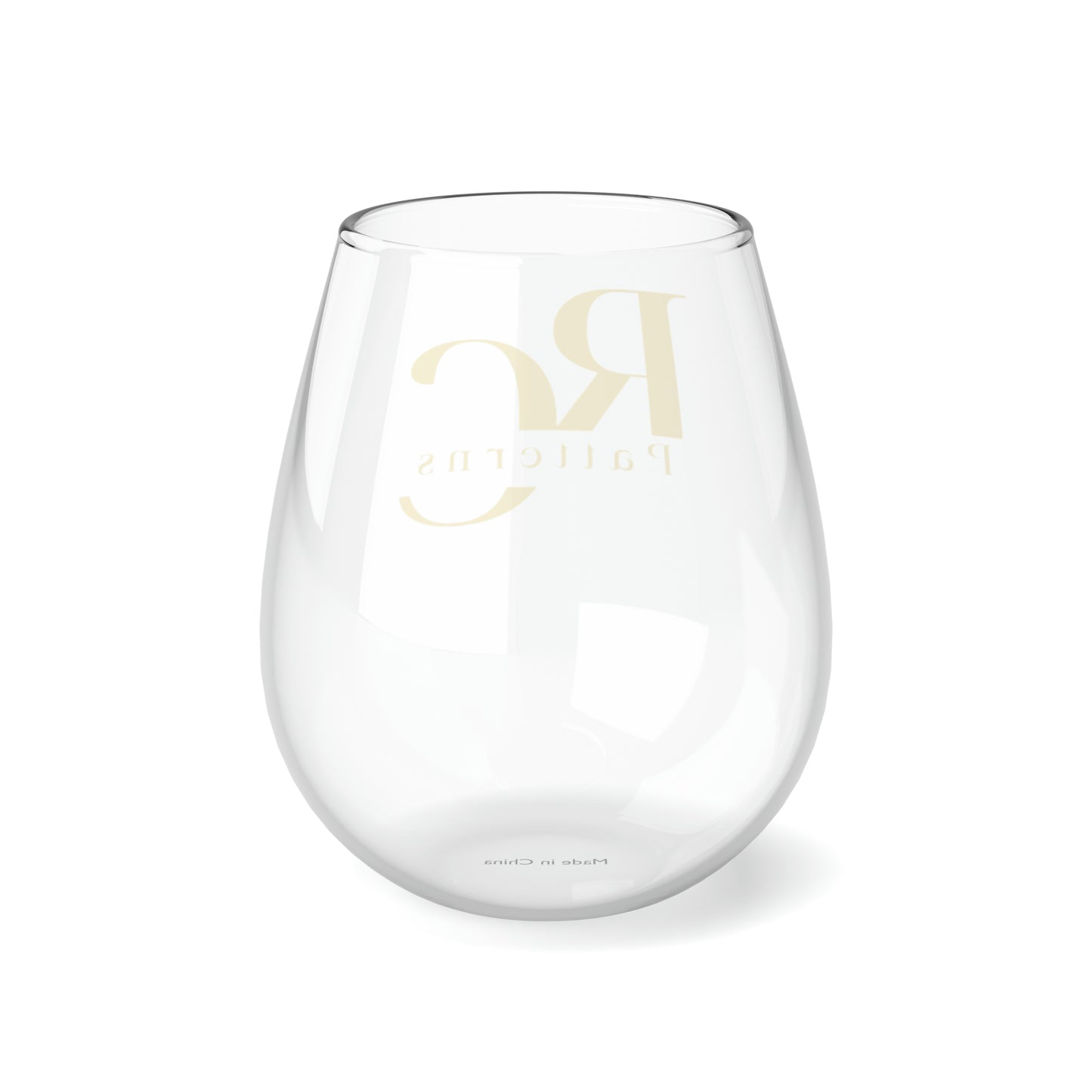 River City Patterns Stemless Wine Glass, 11.75oz