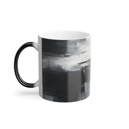 "Greyscale Abstract" Magic Mug, 11oz