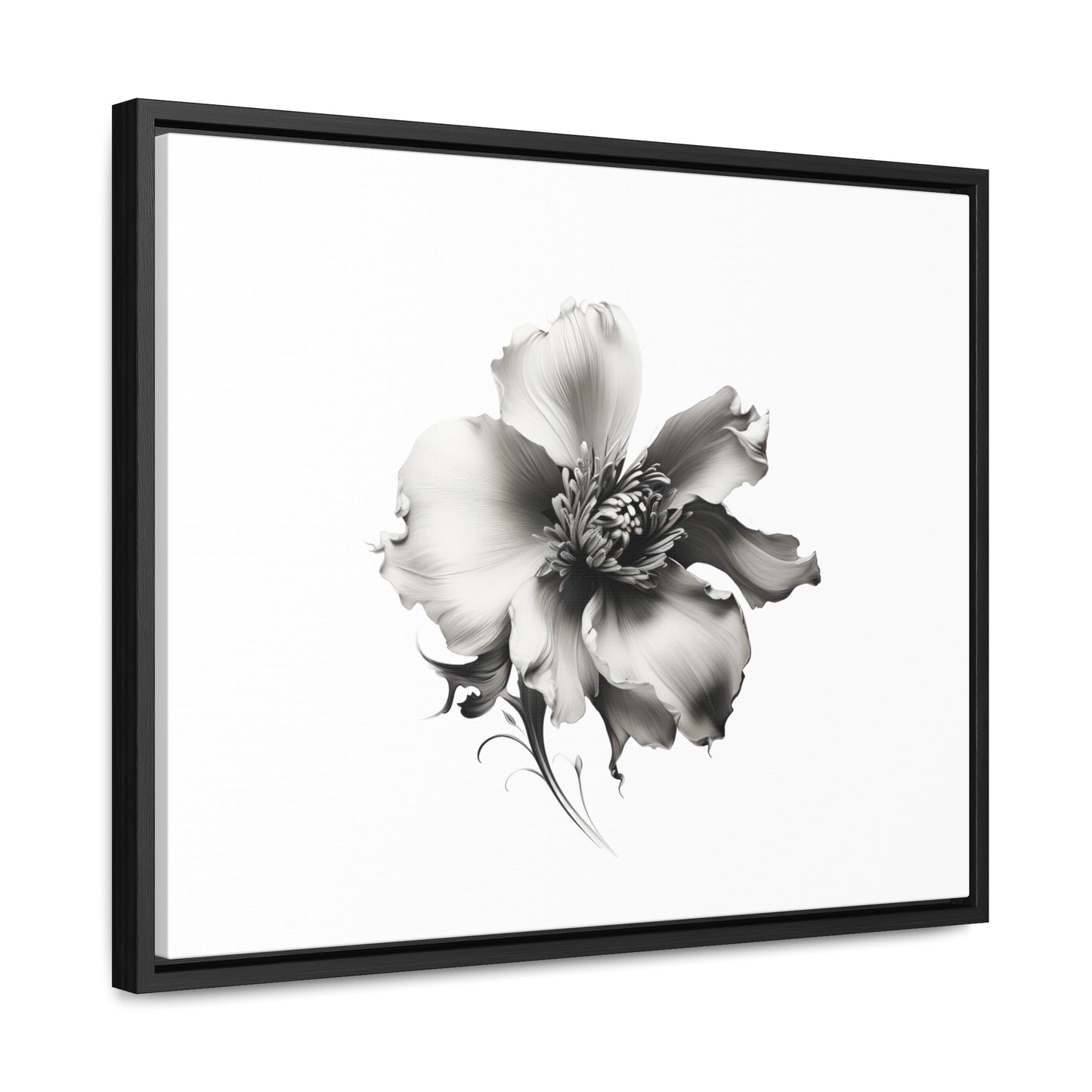 Monochrome Blossom Gallery Canvas Wraps, Horizontal Frame