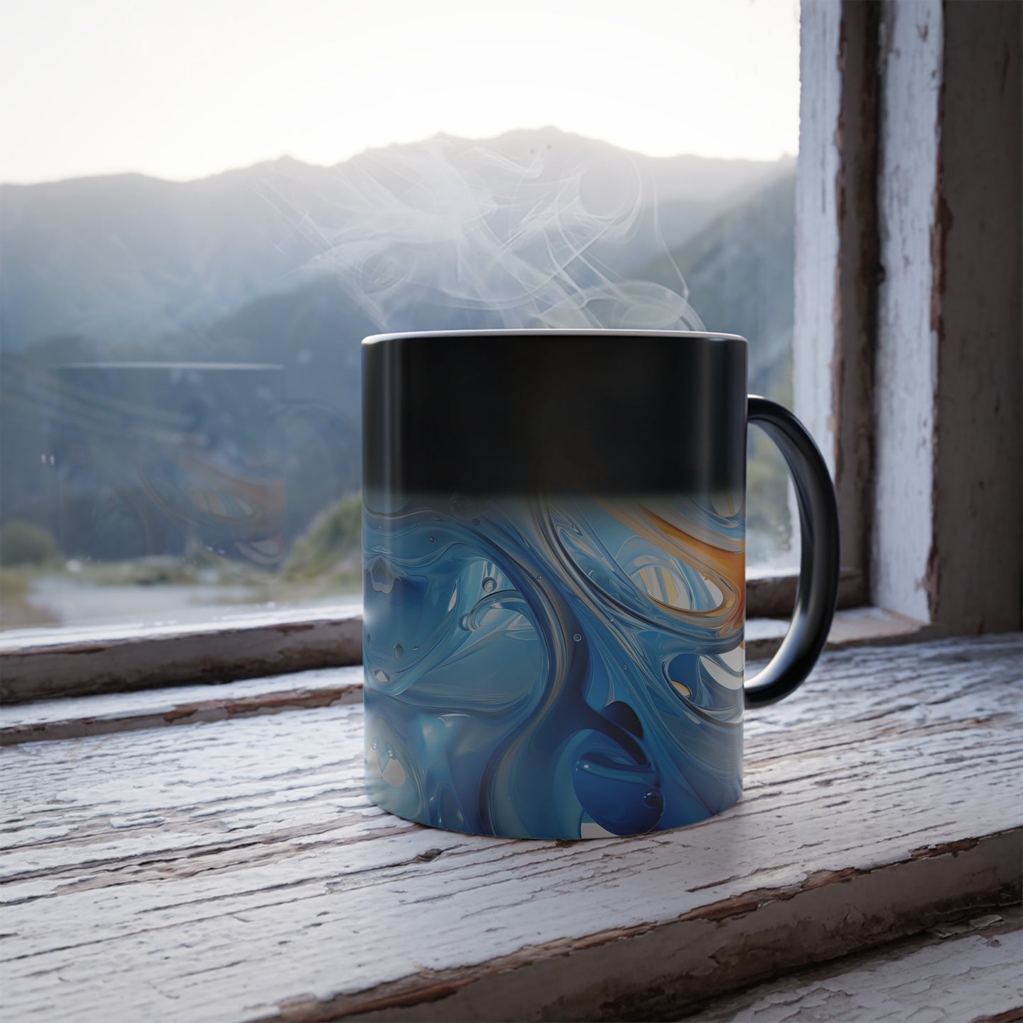 "Azure Swirl" Magic Mug, 11oz