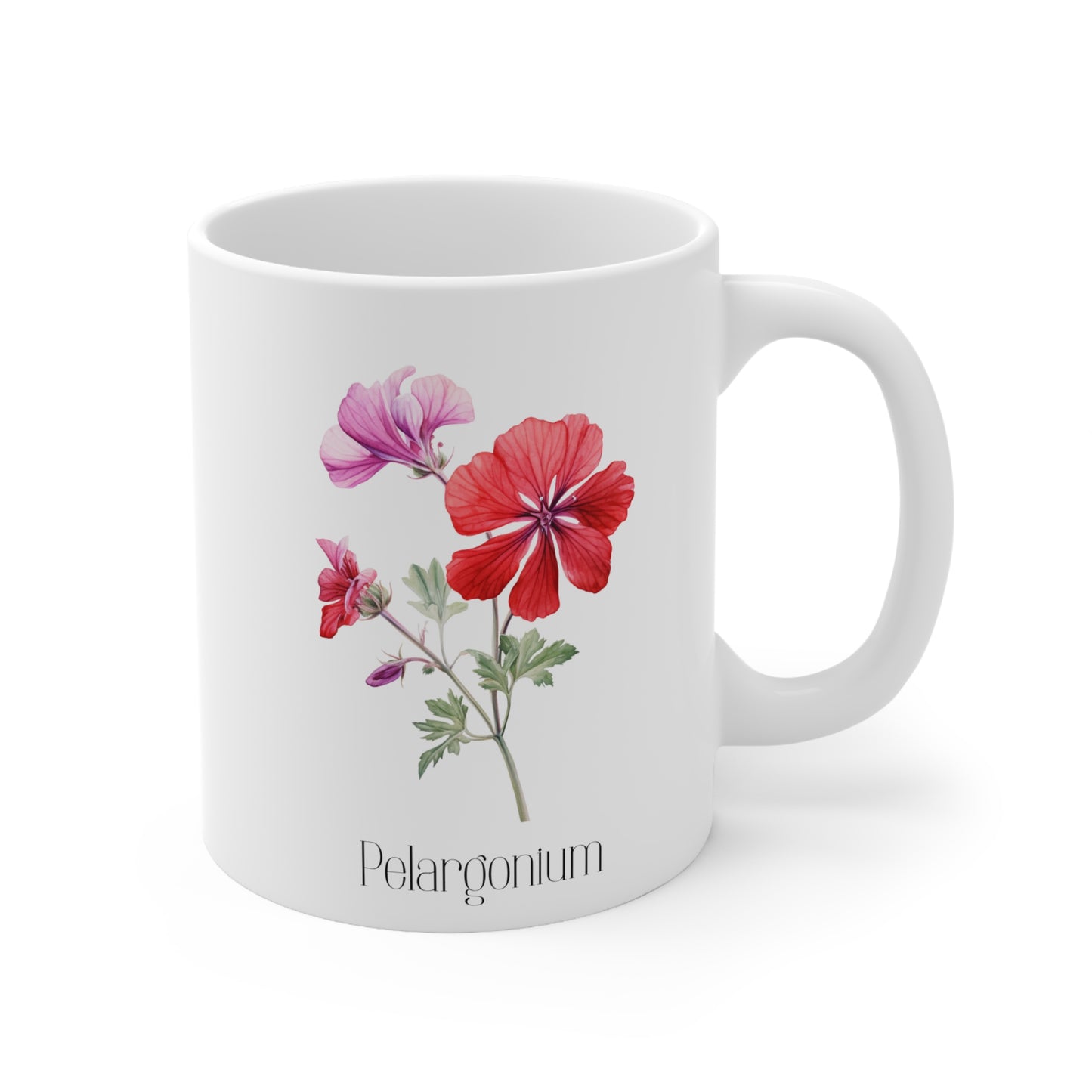 Geranium Ceramic Mug 11oz