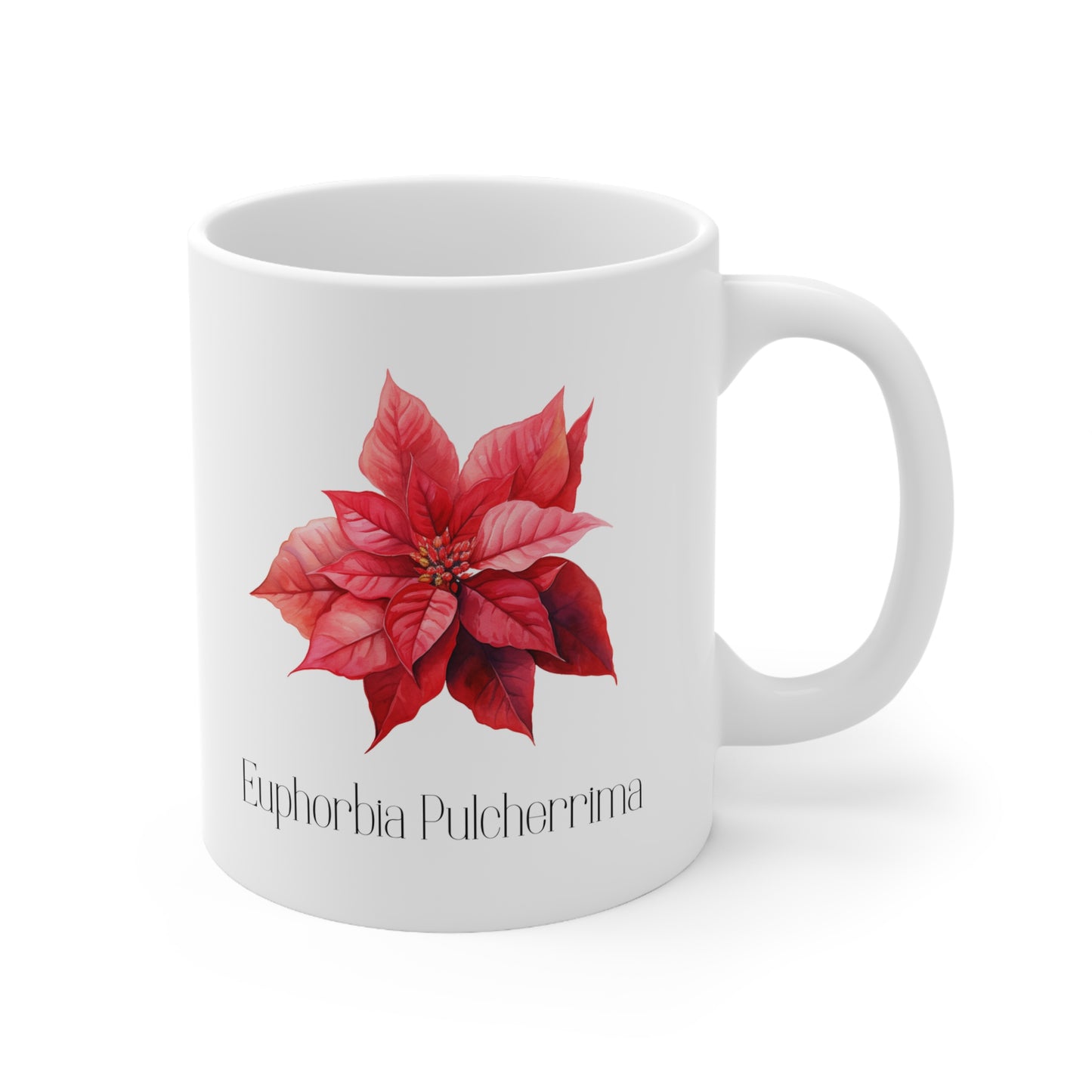 Poinsettia Ceramic Mug 11oz