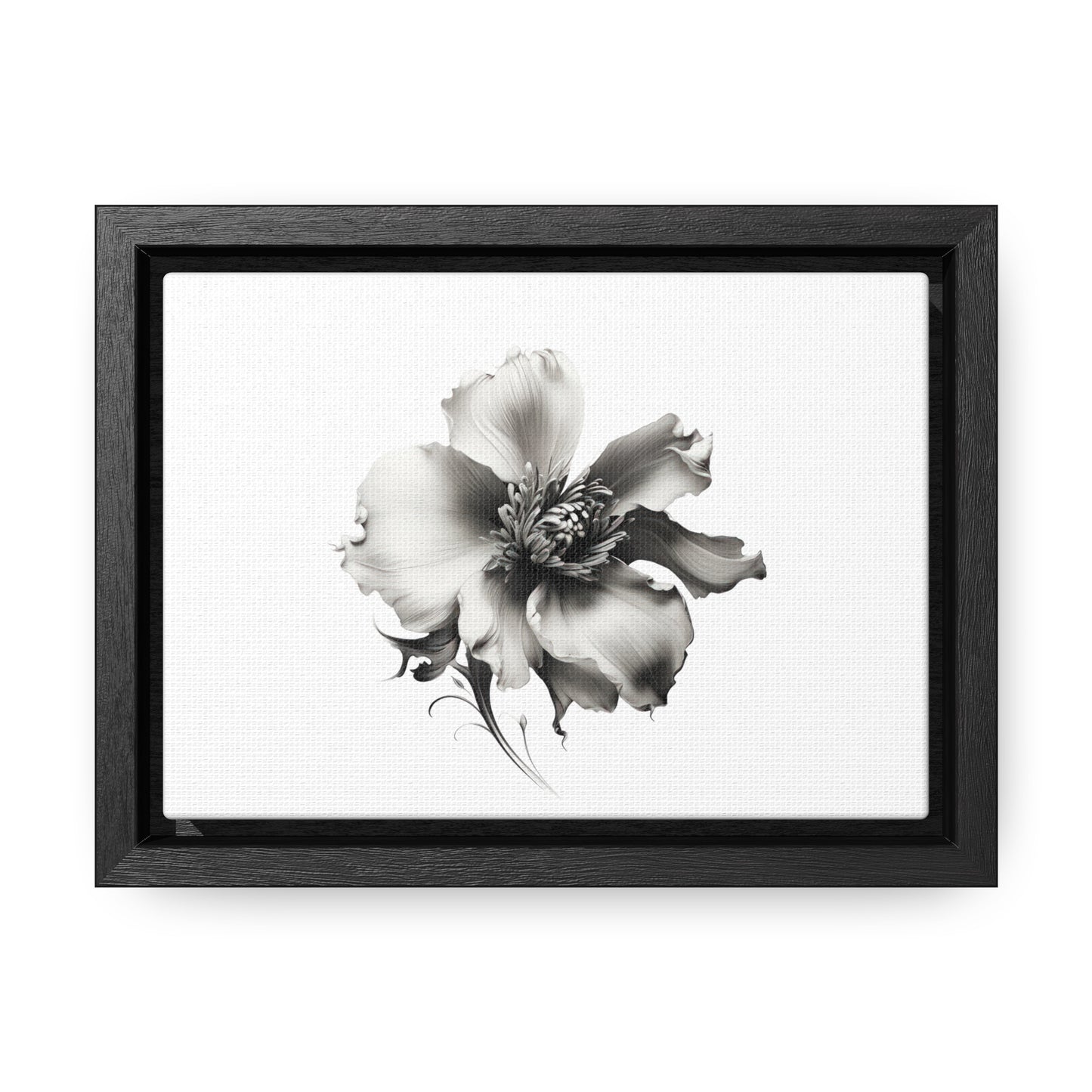 Monochrome Blossom Gallery Canvas Wraps, Horizontal Frame