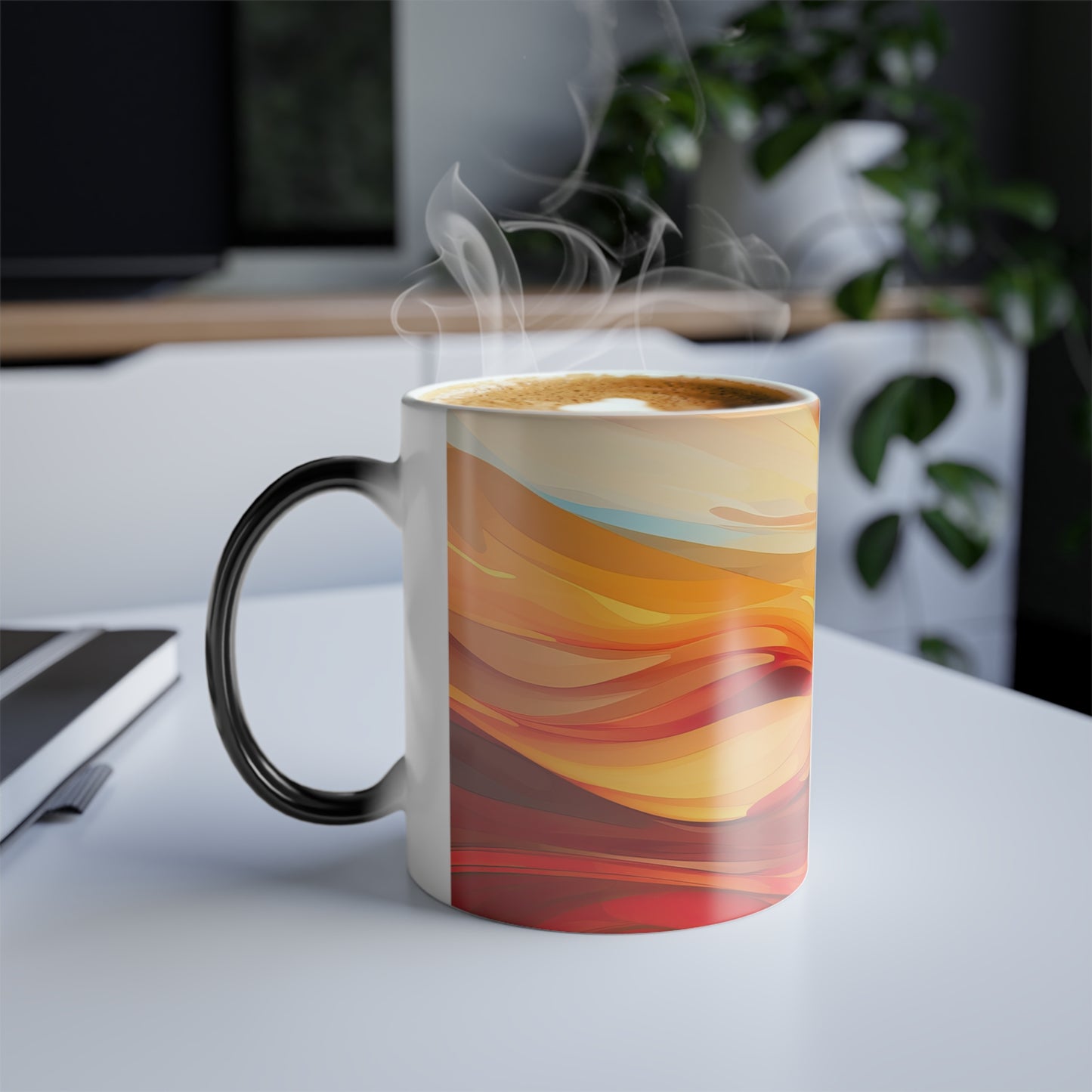 "Warm Sunset Abstract" Magic Mug, 11oz