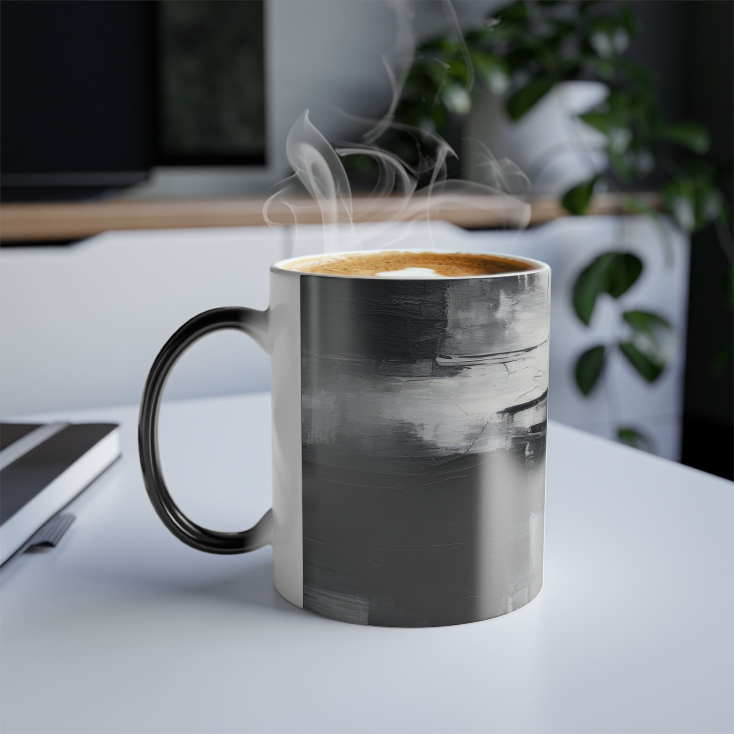 "Greyscale Abstract" Magic Mug, 11oz