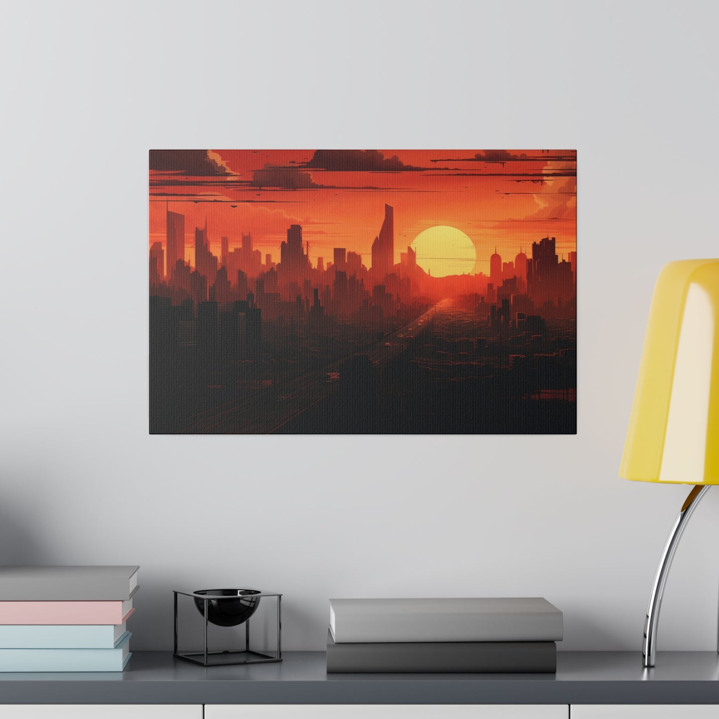 Cityscape Design 3, Matte Canvas, Stretched, 0.75"