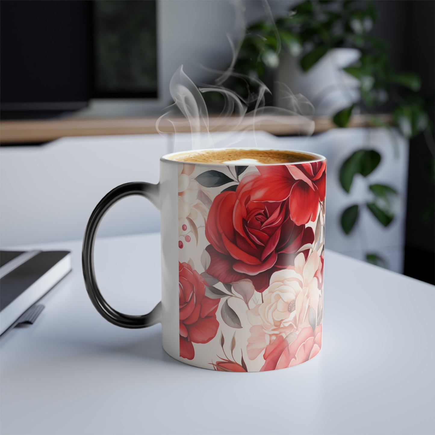 "Rosey Pattern" Magic Mug, 11oz